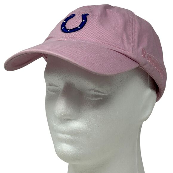 Indianapolis Colts Womens Dad Hat Cap Pink Strapback Reebok Football 6 Panel - Picture 1 of 10